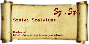Szalai Szalviusz névjegykártya